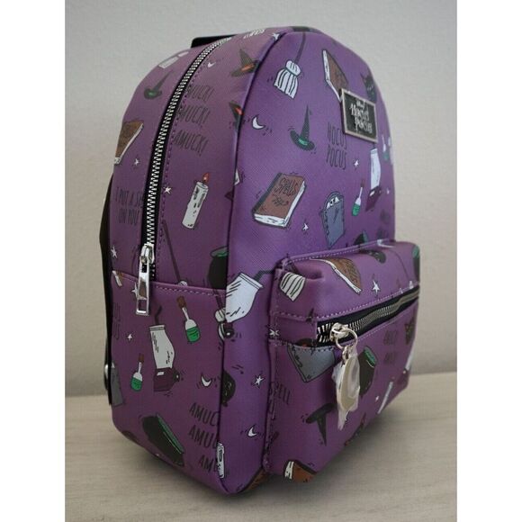 BioWorld Hot Topic 15630267  Women's Purple Hocus Pocus Icons Backpack - Picture 8 of 13